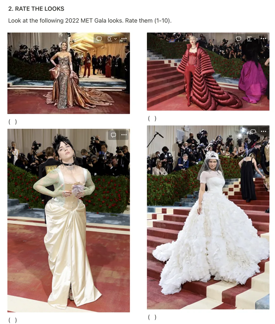 Compartilharam suas opiniões sobre os looks do Met Gala;